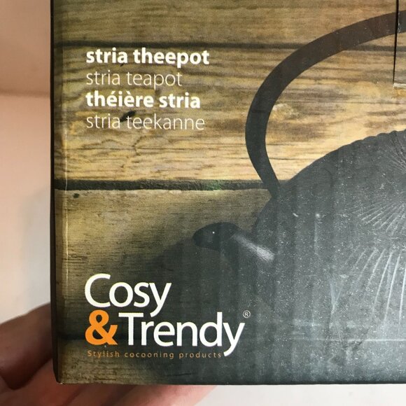 Bauscher Germany Cast Iron Teapot With Strainer 38.9 oz Black Made by Playground - Picture 12 of 12